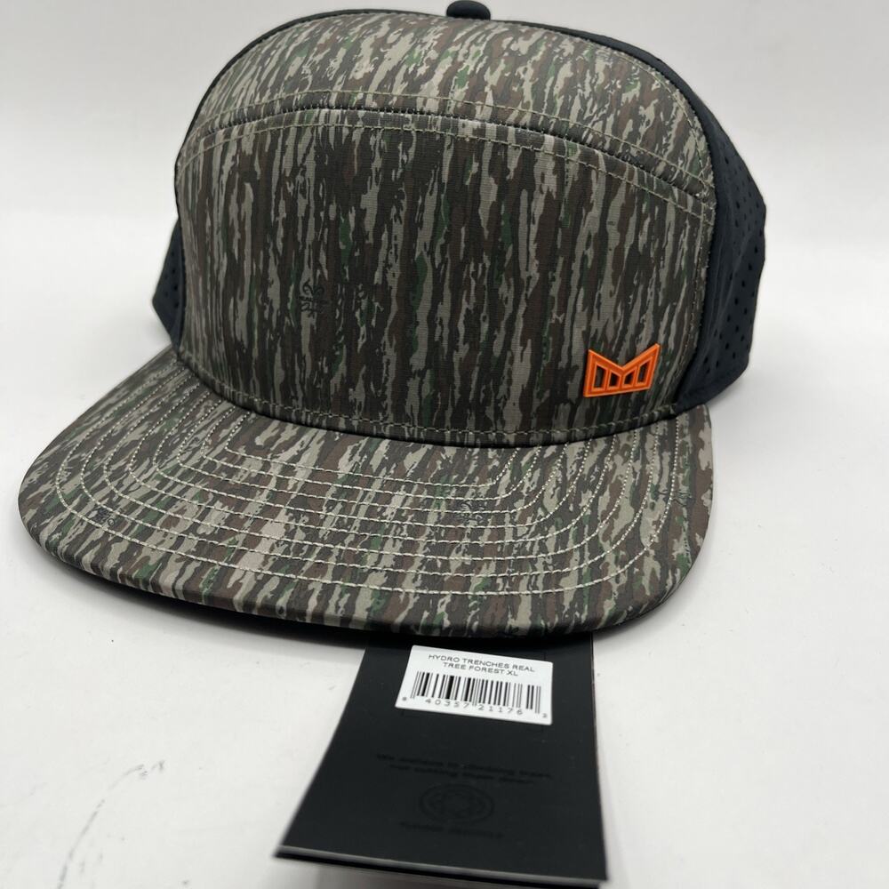 Melin Hydro Trenches Icon Realtree Camo Black Sz X-Large SnapBack Hat NWT